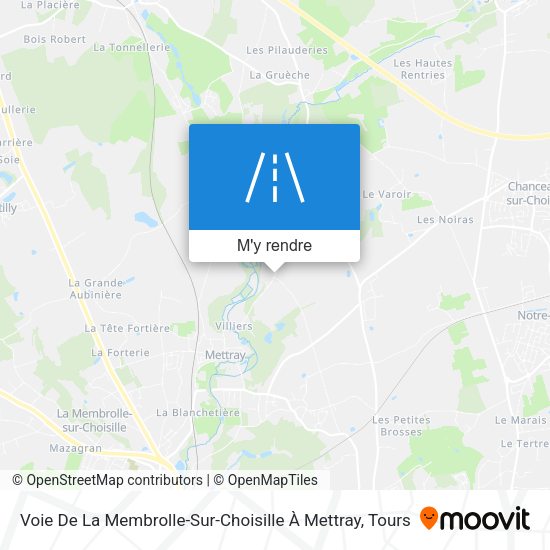 Voie De La Membrolle-Sur-Choisille À Mettray plan