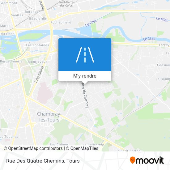 Rue Des Quatre Chemins plan