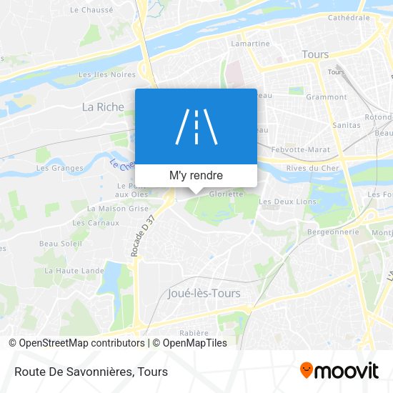 Route De Savonnières plan