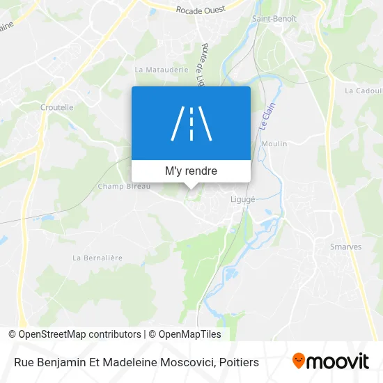 Rue Benjamin Et Madeleine Moscovici plan