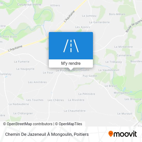 Chemin De Jazeneuil À Mongoulin plan
