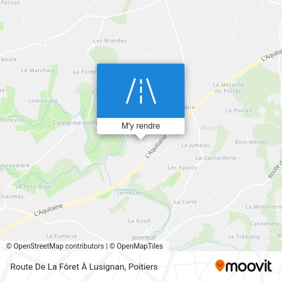 Route De La Fôret À Lusignan plan