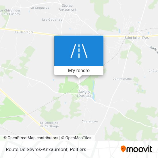 Route De Sèvres-Anxaumont plan
