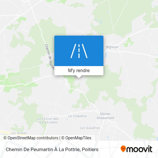 Chemin De Peumartin À La Pottrie plan