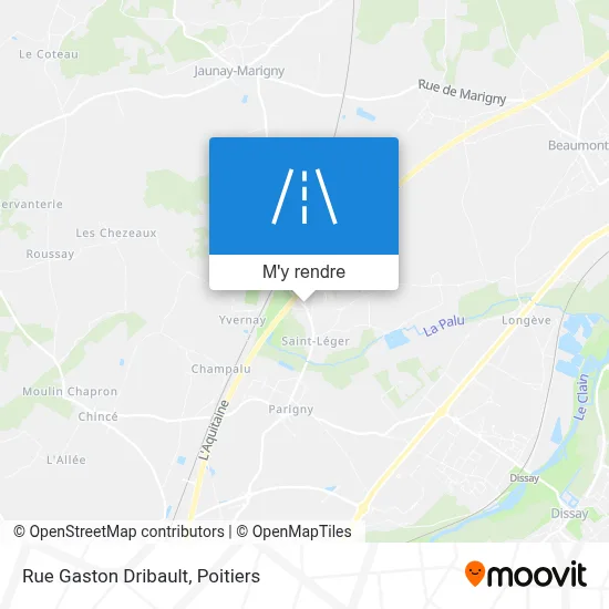 Rue Gaston Dribault plan