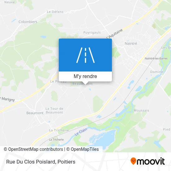 Rue Du Clos Poislard plan