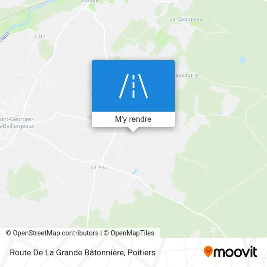 Route De La Grande Bâtonnière plan