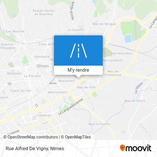 Rue Alfred De Vigny plan