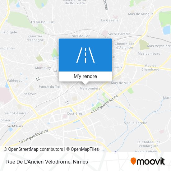 Rue De L'Ancien Vélodrome plan