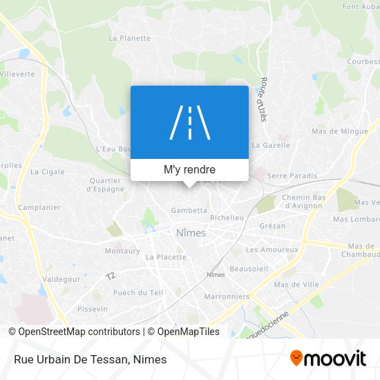 Rue Urbain De Tessan plan