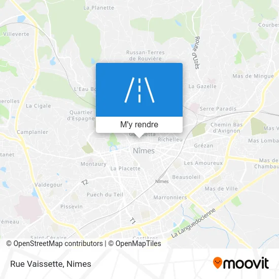 Rue Vaissette plan