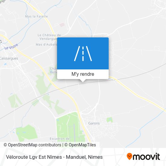 Véloroute Lgv Est Nîmes - Manduel plan