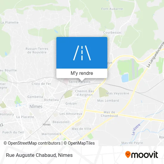 Rue Auguste Chabaud plan