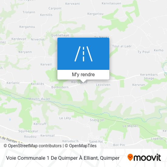 Voie Communale 1 De Quimper À Elliant plan