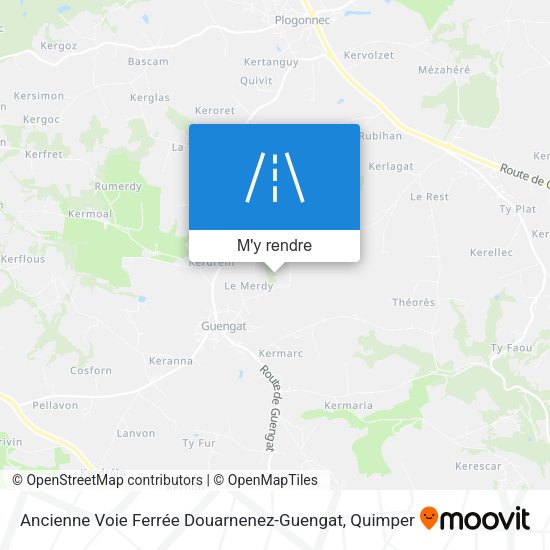 Ancienne Voie Ferrée Douarnenez-Guengat plan