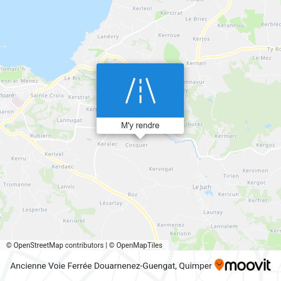 Ancienne Voie Ferrée Douarnenez-Guengat plan