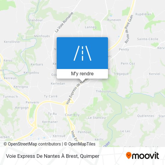 Voie Express De Nantes À Brest plan