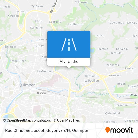 Rue Christian Joseph Guyonvarc'H plan