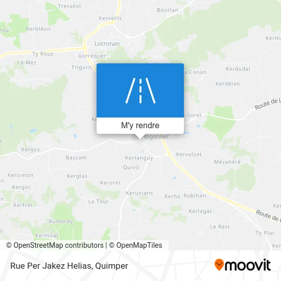 Rue Per Jakez Helias plan