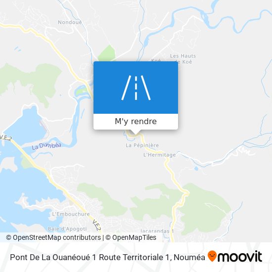 Pont De La Ouanéoué 1 Route Territoriale 1 plan