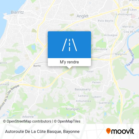 Autoroute De La Côte Basque plan