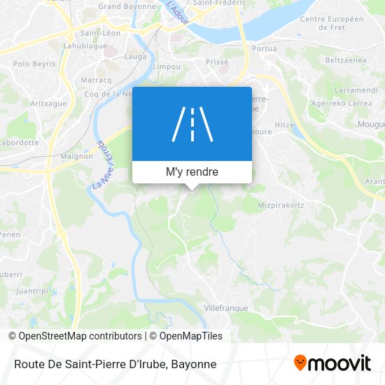 Route De Saint-Pierre D'Irube plan