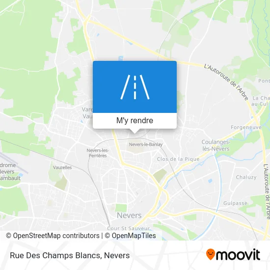 Rue Des Champs Blancs plan