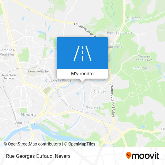 Rue Georges Dufaud plan