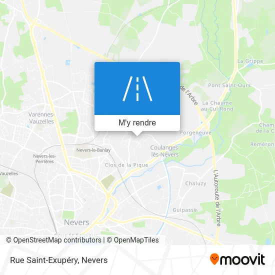 Rue Saint-Exupéry plan