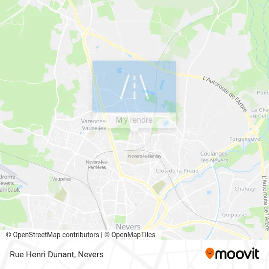 Rue Henri Dunant plan