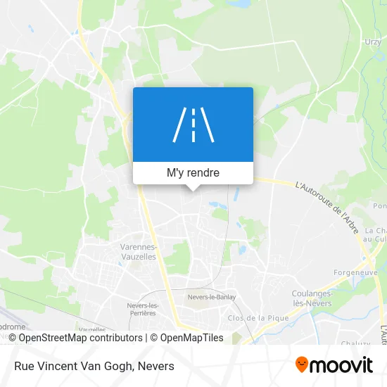 Rue Vincent Van Gogh plan