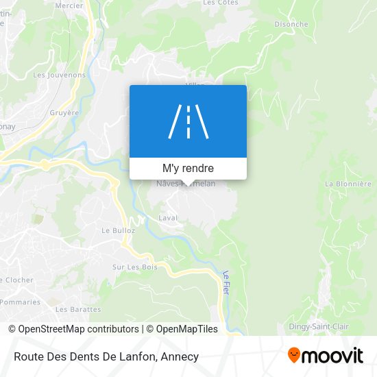 Route Des Dents De Lanfon plan