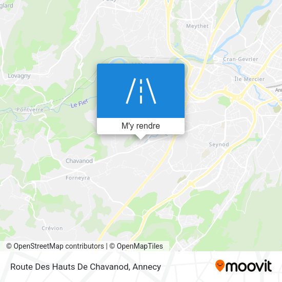 Route Des Hauts De Chavanod plan