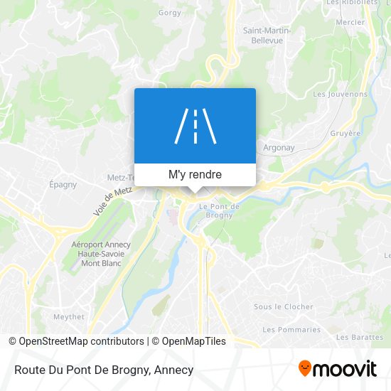 Route Du Pont De Brogny plan