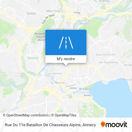 Rue Du 11e Bataillon De Chasseurs Alpins plan