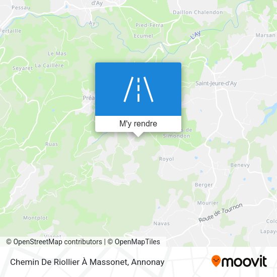 Chemin De Riollier À Massonet plan