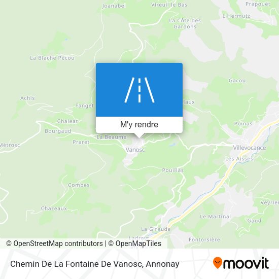 Chemin De La Fontaine De Vanosc plan