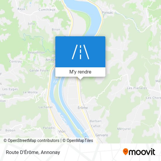 Route D'Érôme plan