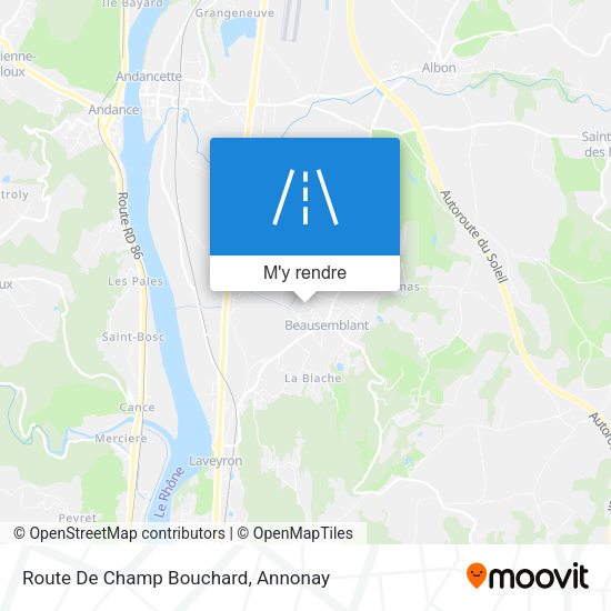 Route De Champ Bouchard plan