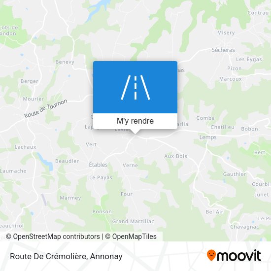 Route De Crémolière plan