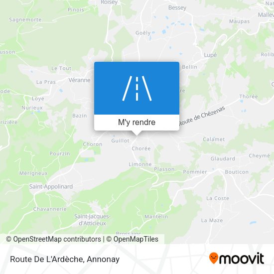 Route De L'Ardèche plan