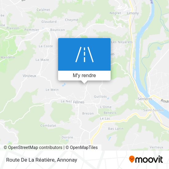 Route De La Réatière plan