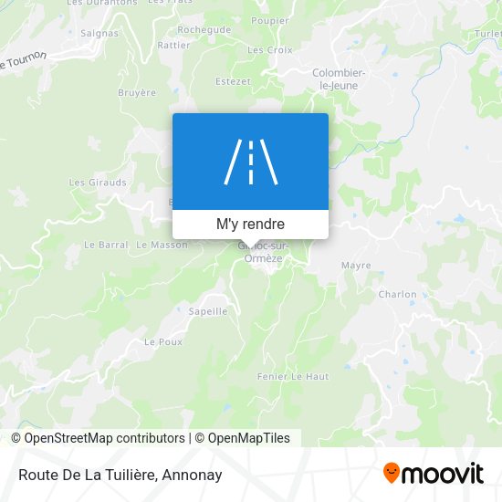 Route De La Tuilière plan