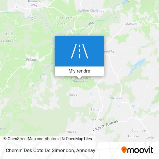 Chemin Des Cots De Simondon plan