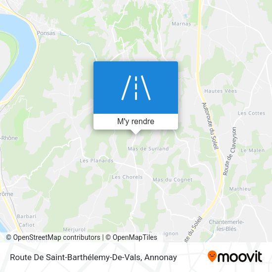Route De Saint-Barthélemy-De-Vals plan