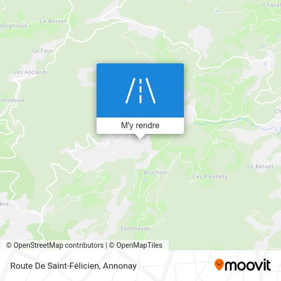 Route De Saint-Félicien plan