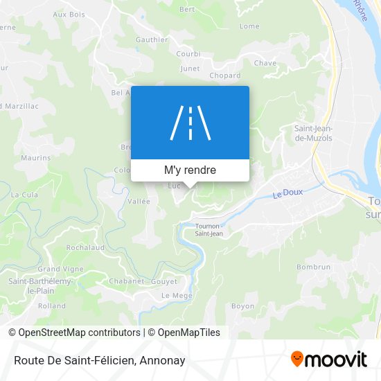 Route De Saint-Félicien plan