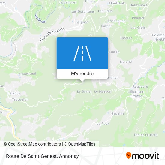 Route De Saint-Genest plan