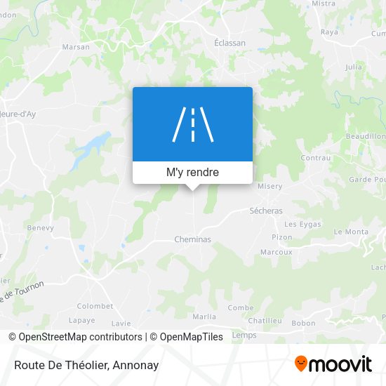 Route De Théolier plan