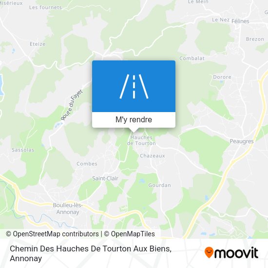 Chemin Des Hauches De Tourton Aux Biens plan